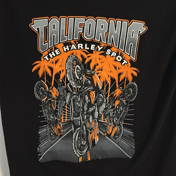 Women’s Harley Spot California Black T-Shirt. Size S - Picture 4 of 6